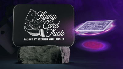 Flying card trick from the magic tin company